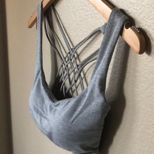 Cross back cotton yoga bra